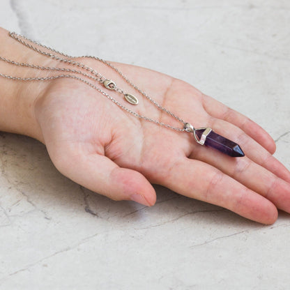 Collier en améthyste véritable