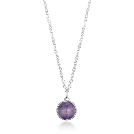 Amethyst Necklace with Quote Card