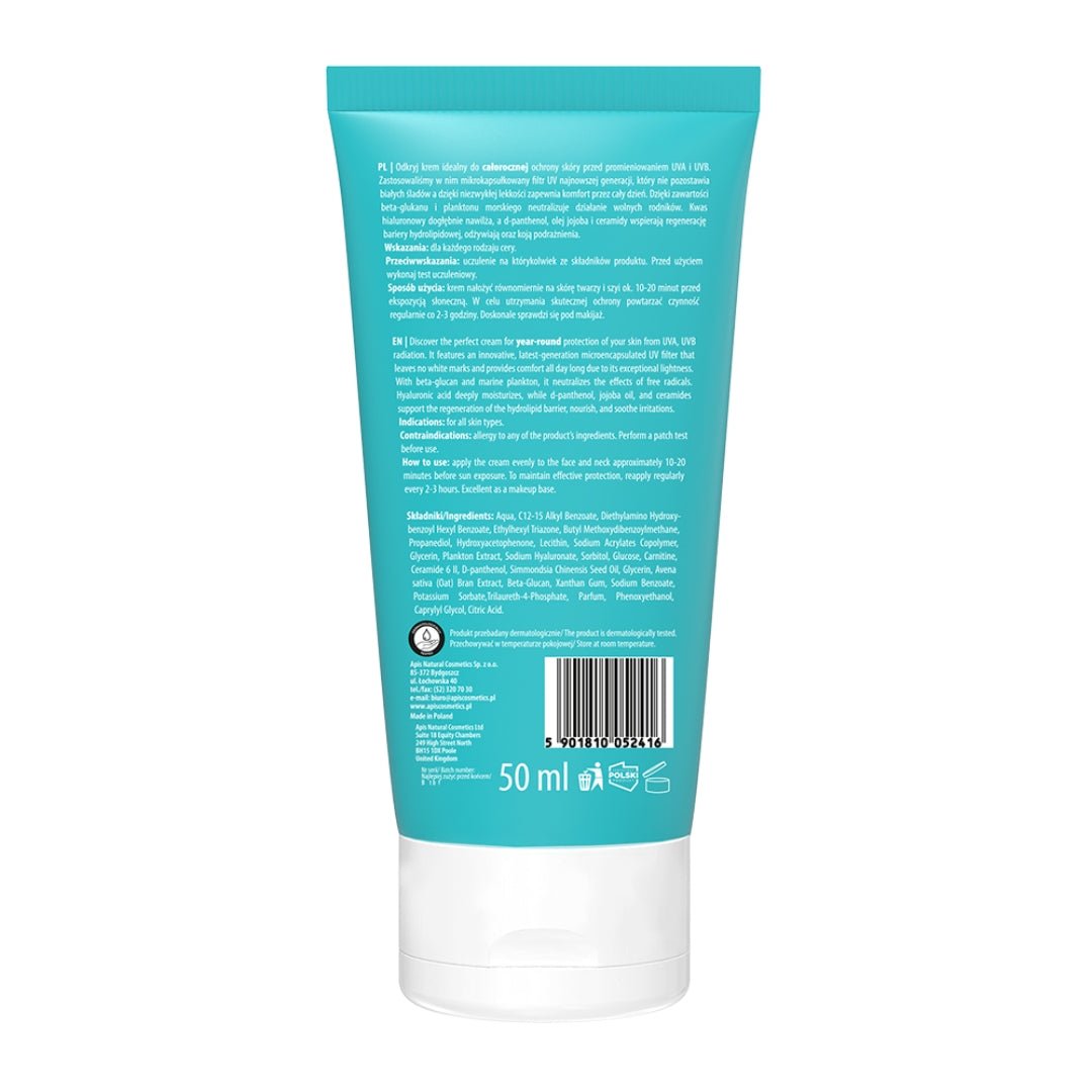 CRÈME SOLAIRE PROTECTION SPF30+ visage 50ml