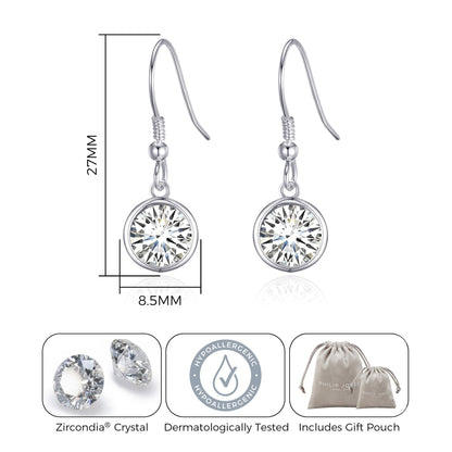 April Birthstone Drop Earrings Created with Diamond Zircondia® Crystals