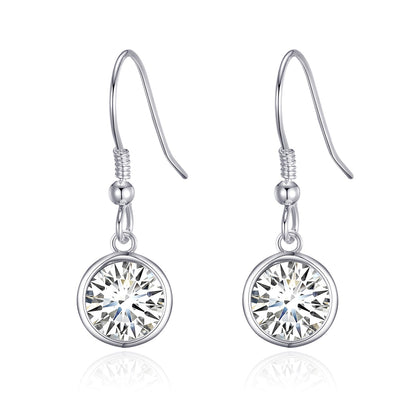 April Birthstone Drop Earrings Created with Diamond Zircondia® Crystals