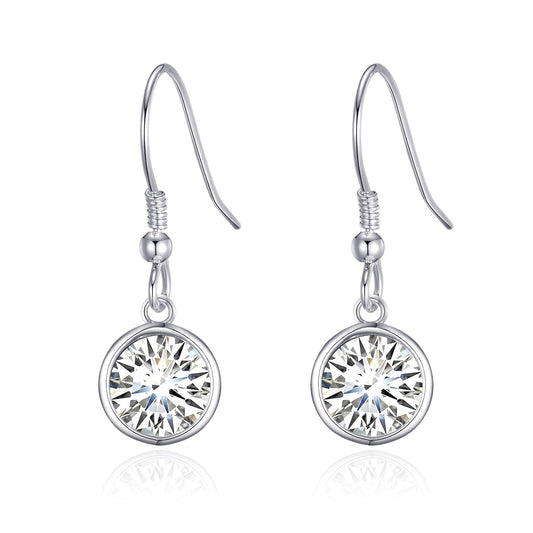 April Birthstone Drop Earrings Created with Diamond Zircondia® Crystals