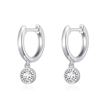 April Birthstone Hoop Earrings Created with Diamond Zircondia® Crystals