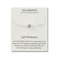 April (Diamond) Birthstone Anklet Created with Zircondia® Crystals