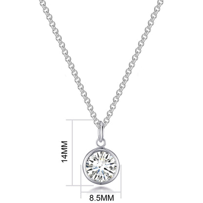 April (Diamond) Birthstone Necklace with Initial Charm (A to Z) Created with Zircondia® Crystals