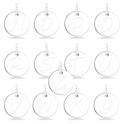 April (Diamond) Birthstone Necklace with Initial Charm (A to Z) Created with Zircondia® Crystals
