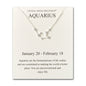Aquarius Star Sign Zodiac Constellation Necklace and Quote Card with Zircondia® Crystals