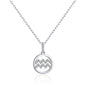 Aquarius Star Sign Zodiac Necklace with Zircondia® Crystals