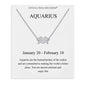 Aquarius Zodiac Star Sign Necklace Created with Zircondia® Crystals