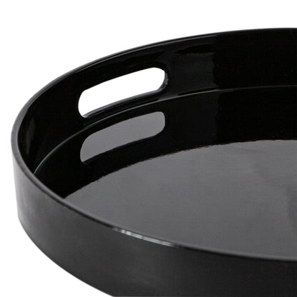 Argon Tableware Round Serving Tray -33cm - Black