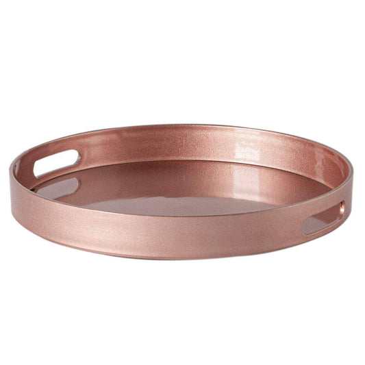 Argon Tableware Round Serving Tray -33cm - Rose Gold