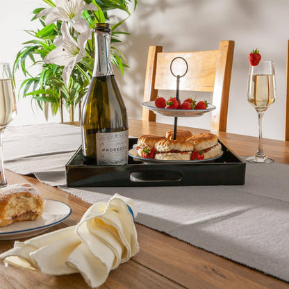 Argon Tableware Square Serving Tray -33cm - Black