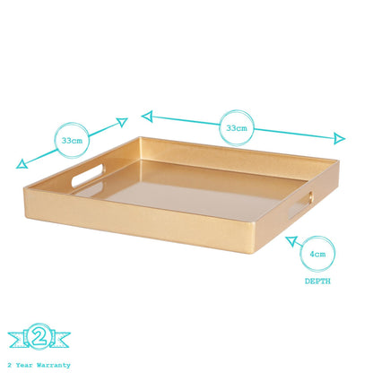 Argon Tableware Square Serving Tray -33cm - Rose Gold