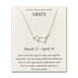 Aries Star Sign Zodiac Constellation Necklace and Quote Card with Zircondia® Crystals