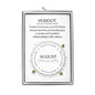 August (Peridot) Birthstone Stretch Charm Bracelet with Quote Gift Box