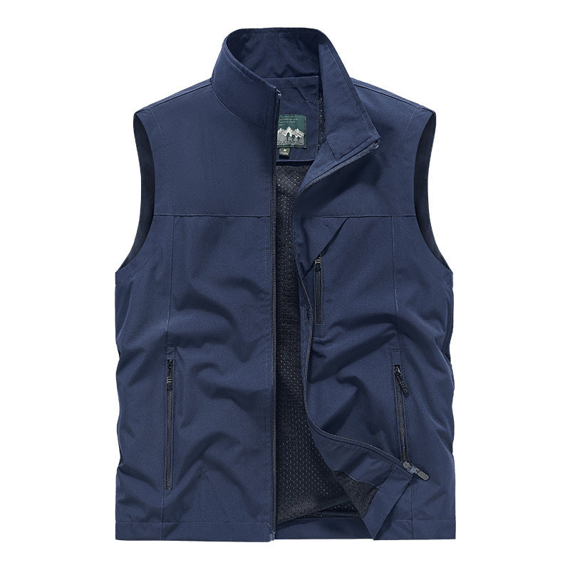 Mens Casual Stand CollarVest