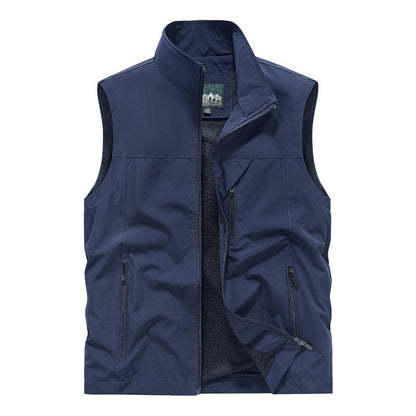 Mens Casual Stand CollarVest