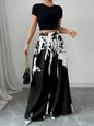 Women’s Casual Printed Pants – Lace-up Waist Slim Fit Summer Fashion