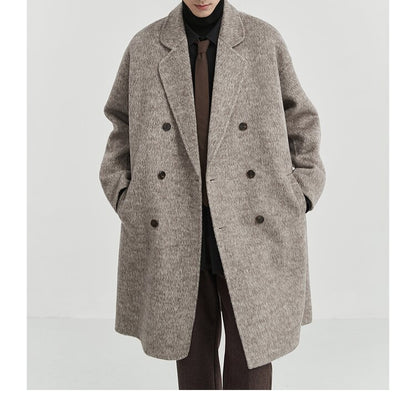 Double-sided Woolen Coat Men's Mid-length