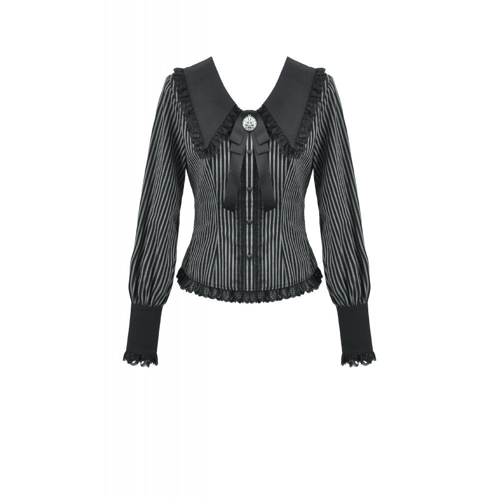 Chemise Gothique Col Peter Pan Dentelle Dark in Love