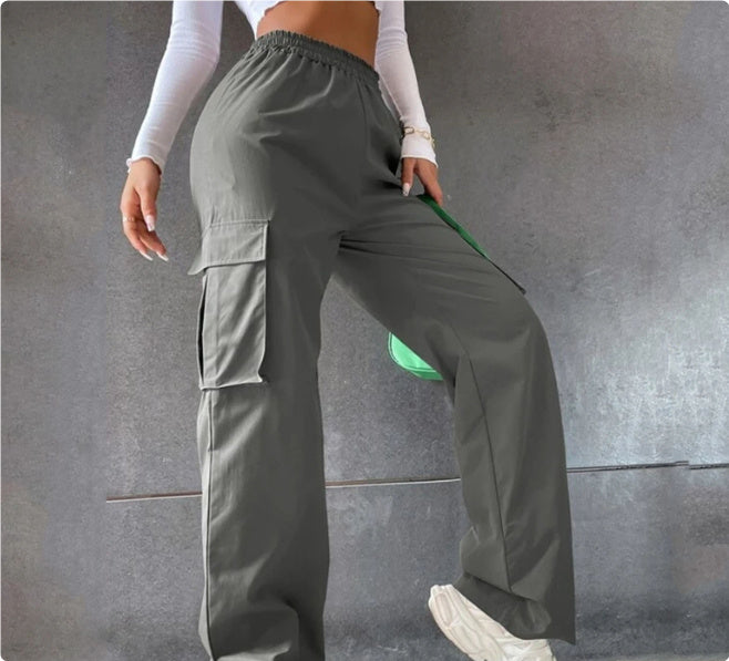 High Waist Wide Leg Straight trousers