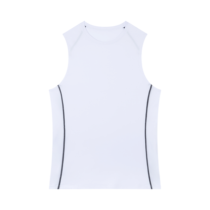 Men's Slim-Fit Topstitch Tank Top 180GSM