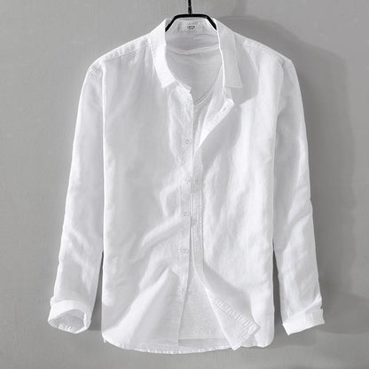 Men's Cotton Linen Long Sleeve Shirt