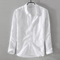 Men's Cotton Linen Long Sleeve Shirt