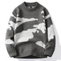 Loose knitted printed sweaters