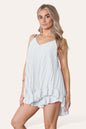 Cami Pleated Frill Hem Set