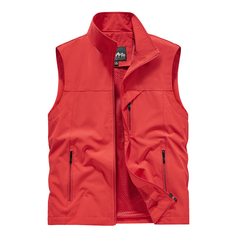 Mens Casual Stand CollarVest