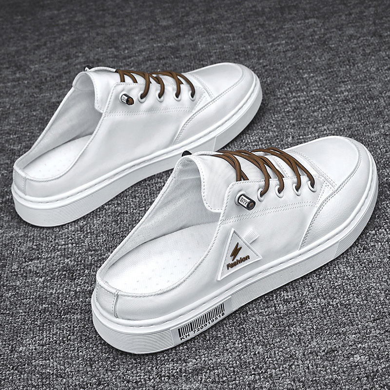 Chaussures d'été pour hommes, respirantes, désodorisantes, sans lacets, type mocassin, pantoufles décontractées de sport sans talon, à la mode