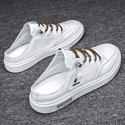 Chaussures d'été pour hommes, respirantes, désodorisantes, sans lacets, type mocassin, pantoufles décontractées de sport sans talon, à la mode