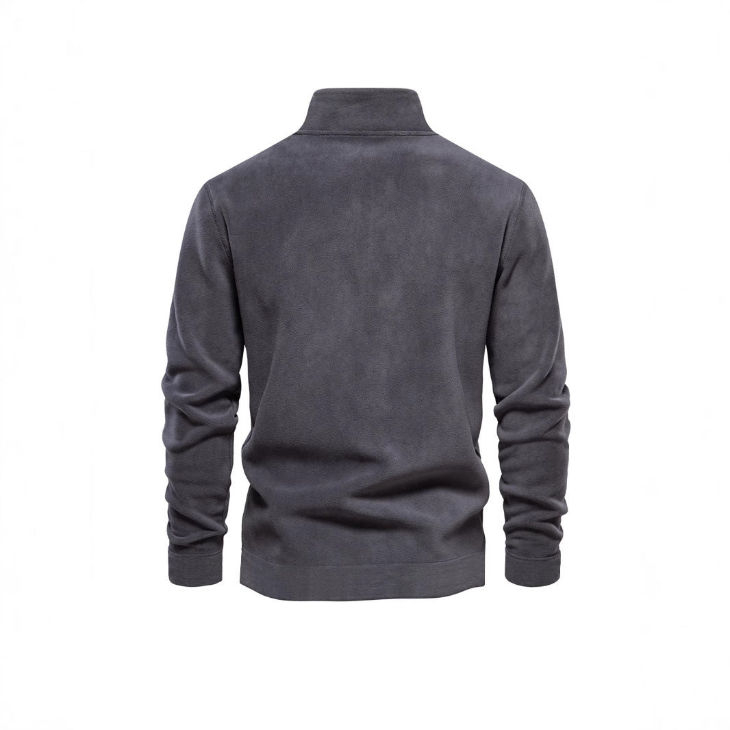 Men's Polar Fleece Stand Collar Pullover