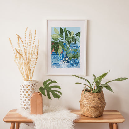 VINTAGE WILDFLOWER TEAPOT PRINT