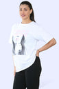 Haut T-shirt imprimé à manches courtes pour femme