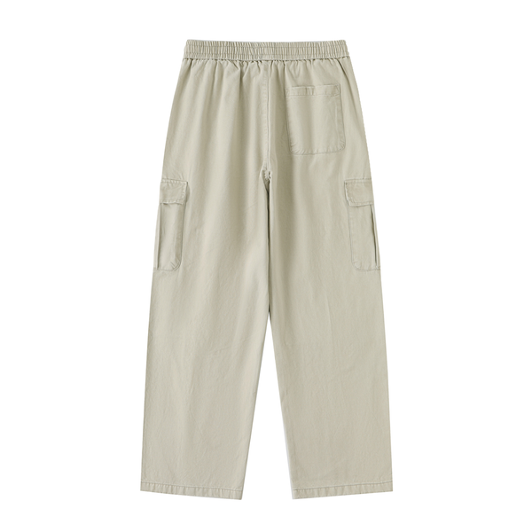 Waran Drawstring Waist Straight-Leg Cargo Pants 300GSM