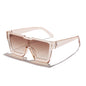 Nouvelles lunettes de soleil personnalisées à grande monture européennes et américaines, lentille monobloc, style INS, lunettes de sport