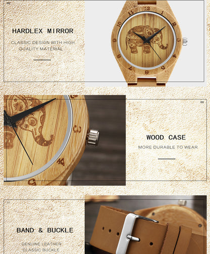 Bamboo Wood Quartz Watch