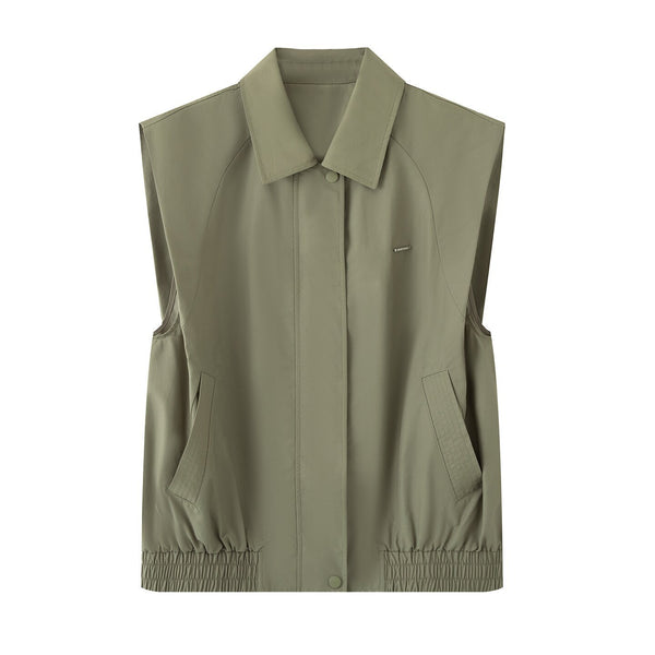 Women's Casual Sleeveless Vest Coat and shorts