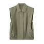 Women's Casual Sleeveless Vest Coat and shorts