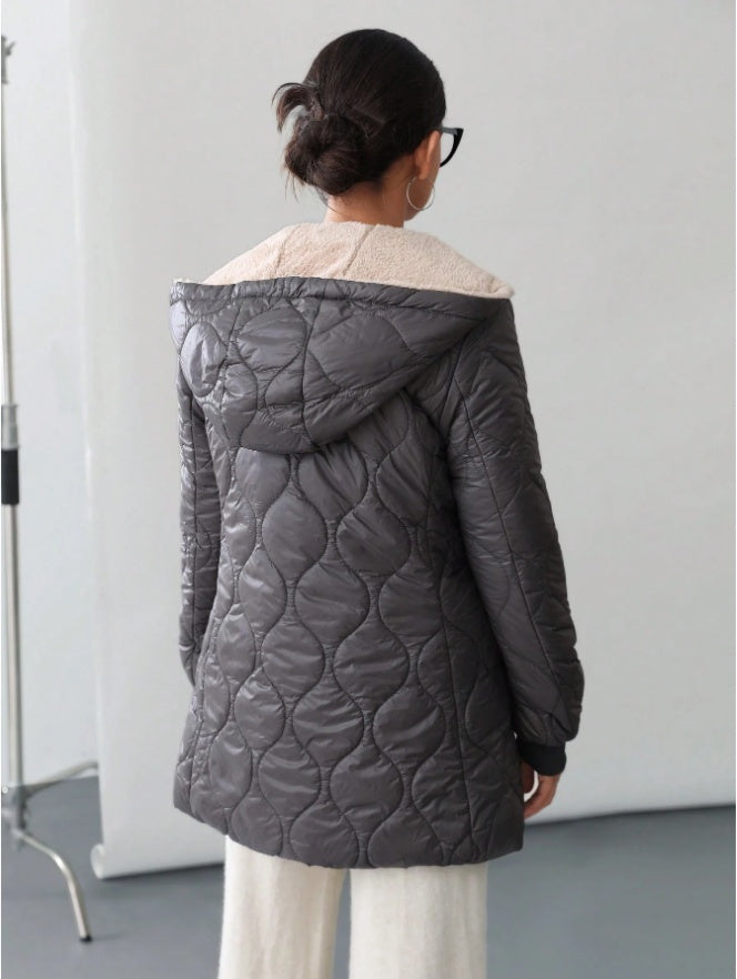 Aveloria Affinna Quilted Loose Hooded Padded Coat