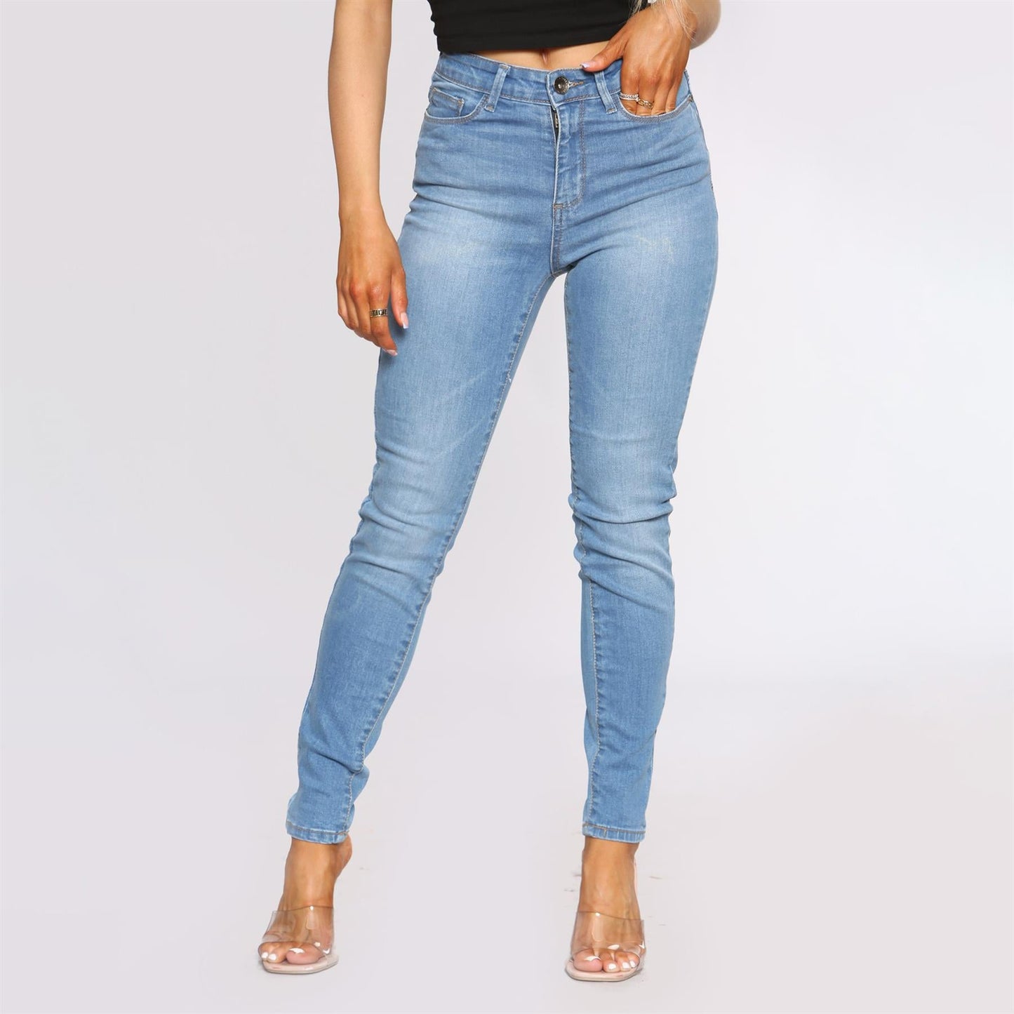 Enzo Jean Skinny Femme Slim Stretch Nouveau Pantalon en Jean Taille UK