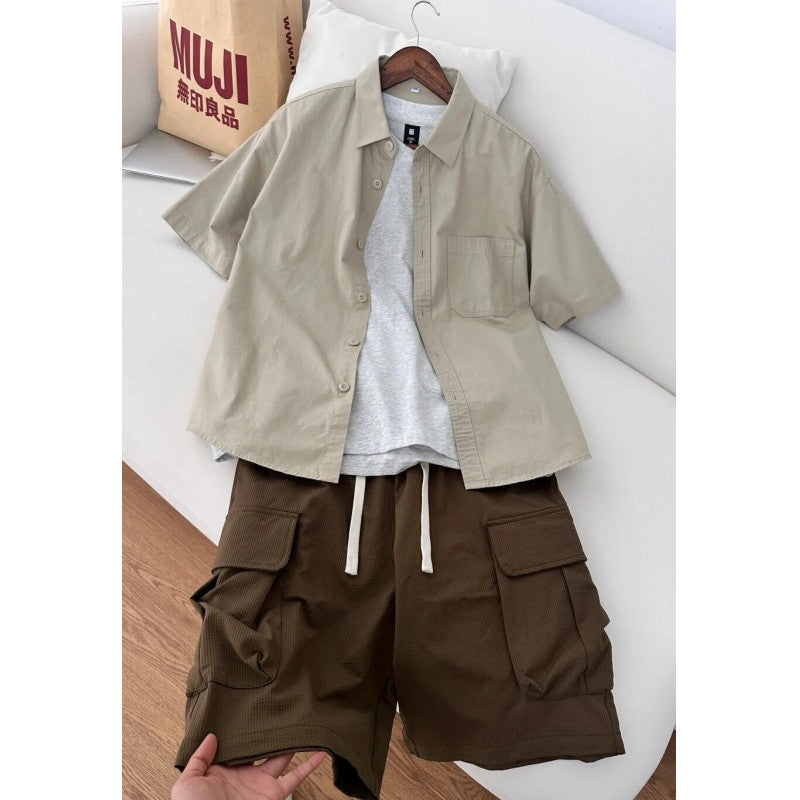 Men's Pure Cotton Workwear Short-Sleeve Shirt