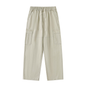 Drawstring Waist Straight-Leg Cargo Pants 300GSM