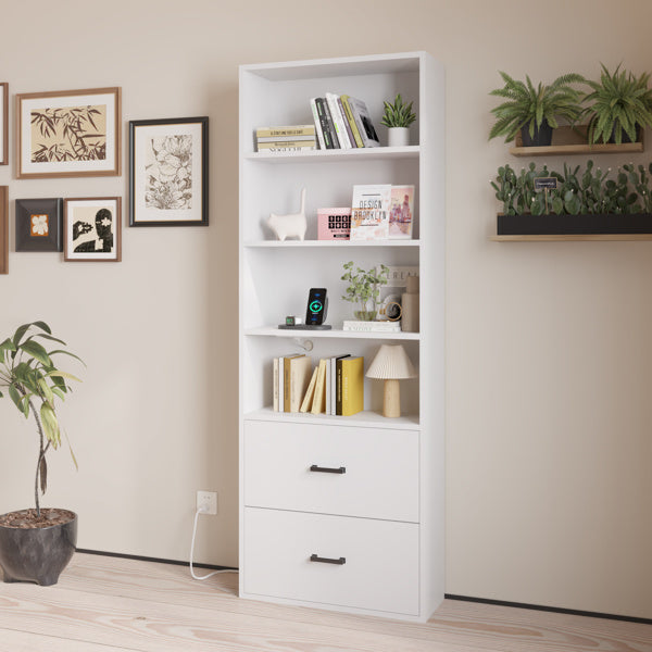 Display Cabinet White 60x23.5x180cm