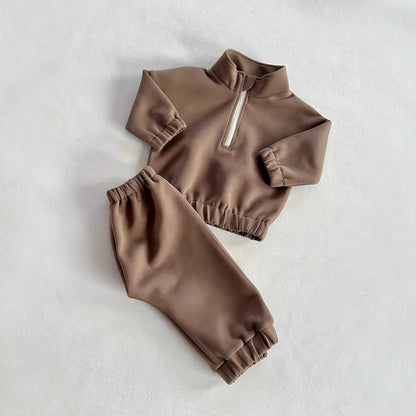 Kids' Insulated Two-Piece Tracksuit | Half-Zip Hoodie & Joggers