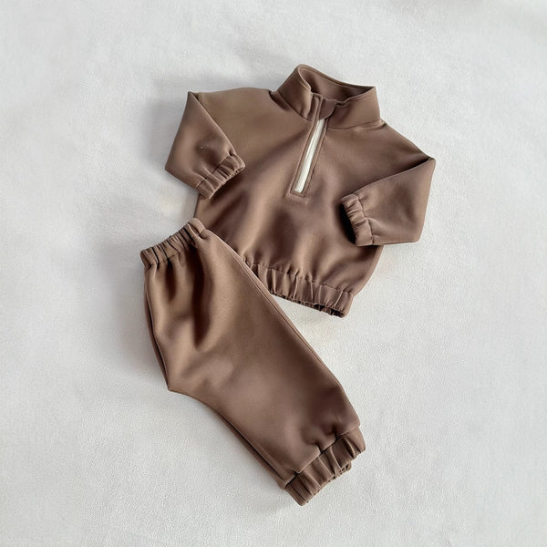 Kids' Insulated Two-Piece Tracksuit | Half-Zip Hoodie & Joggers