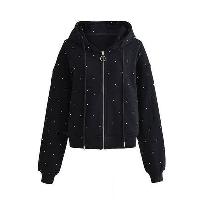 Starry Rhinestone Women's Sweater