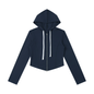 Women's Slim Cropped Full Zip Hoodie 260GSM
